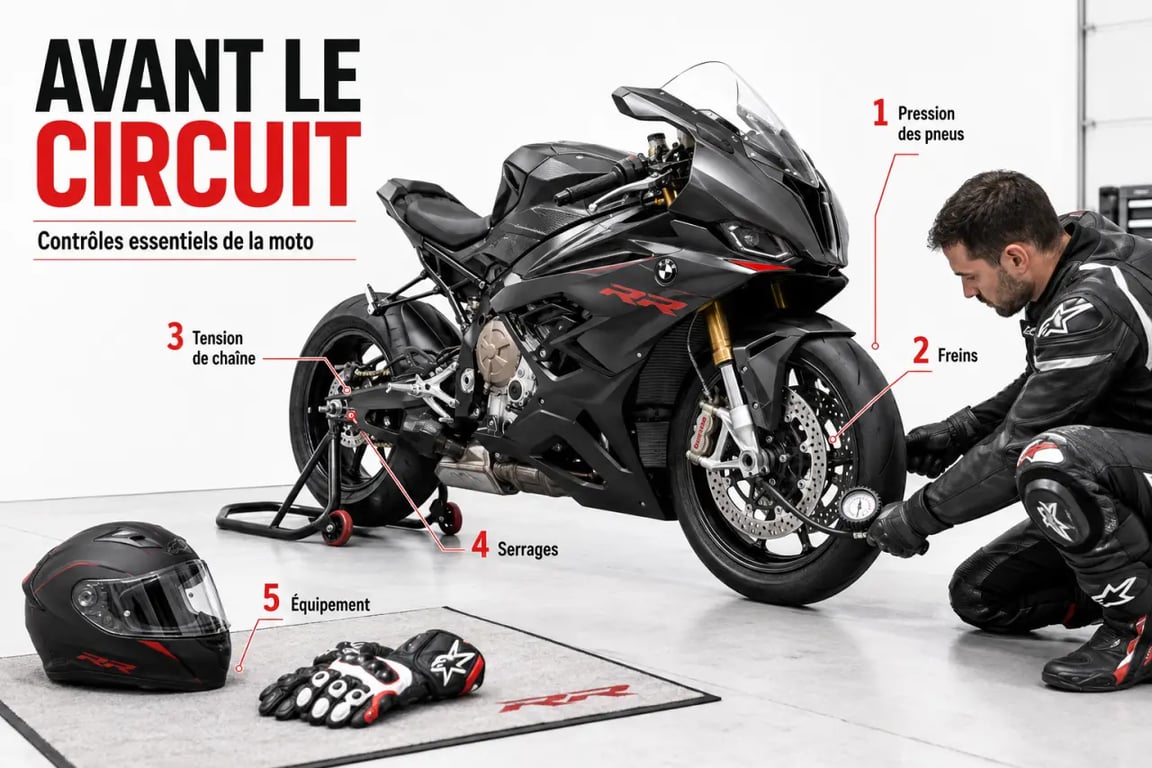 Comment bien préparer sa moto pour les sorties sur circuit : vérification des pneus, des freins et de la chaîne
